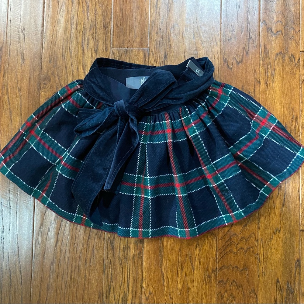 Abercrombie & Fitch Plaid Skater Skirt Pleated w Ribbon